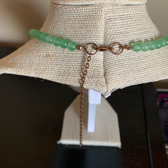 Beautiful Gemstone Light Green Necklace. NEW. 19” + 4” extender. Handmade - Picture 11 of 14
